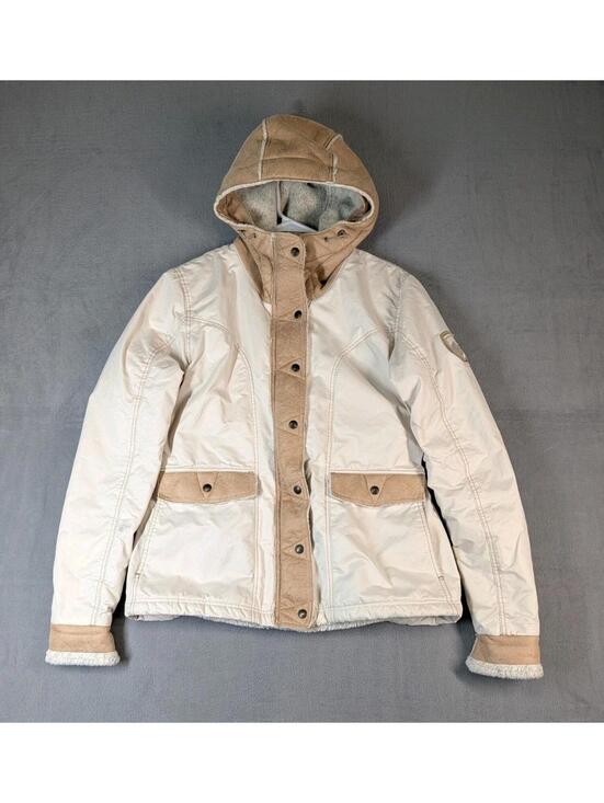 Kuhl Jackets & Blazers - Kuhl Projekt Womens Medium Beige Fleece Lined Hooded Winter Jacket Coat Ski
